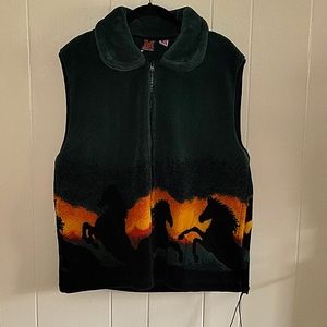 Vest Mazmania  Horse's    sz L  VINTAGE   FINAL